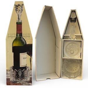 Fifth Avenue 6 Piece Lead Crystal Wine Accessory Set
